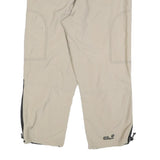JACK WOLFSKIN Mens Polyester Beige & Black Regular Tapered Trousers W32 L25