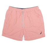 NAUTICA Mens Shorts Pink Polyester Blend Casual 2XL W38 Drawstring Beachwear