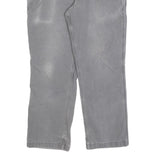 CARHARTT Mens Cotton Blend Grey Relaxed Straight Trousers W36 L27 Workwear Zip