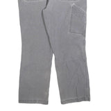 CARHARTT Mens Cotton Blend Grey Relaxed Straight Trousers W36 L27 Workwear Zip