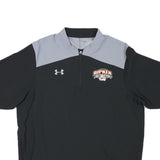 UNDER ARMOUR Mens Black & Grey Ripken Experience T-Shirt L Short Sleeve Zip Neck