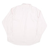 LACOSTE Mens Pink Plain Long Sleeve Shirt XL Classic Cotton Blend Button Down