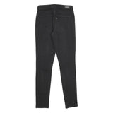 LEVI'S Womens Hi-Rise Skinny Slim Black Denim W25 L30 Stretch Cotton Blend Jeans