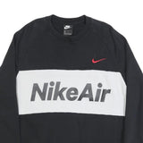 NIKE Mens Black & White Nike Air Crew Neck M Sweatshirt Cotton Blend Casual