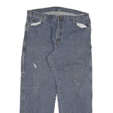 DICKIES Mens Relaxed Blue Denim Jeans W40 L32 Workwear Casual Zip Closure