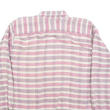 FARMERS Mens Pink White Stripe Shirt M Button Long Sleeve Cotton Blend Casual
