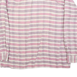 FARMERS Mens Pink White Stripe Shirt M Button Long Sleeve Cotton Blend Casual