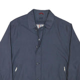 KINGFIELD Mens Blue Button Jacket L Polyester Blend Plain Classic Casual