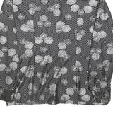 DOMINIQUE ONARD Womens Black & White Printed Shirt Long Sleeve V-Neck S