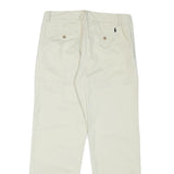 POLO RALPH LAUREN Mens Cotton Blend White Regular Straight Trousers W30 L27