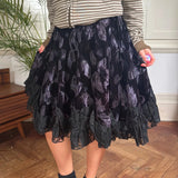 Unbranded Lace Midi Skirt - 29W UK 10 Black Velvet