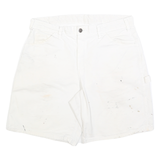 DICKIES Womens Shorts White Casual Classic L W34 Workwear Utility Cotton Blend