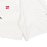 DICKIES Womens Shorts White Casual Classic L W34 Workwear Utility Cotton Blend