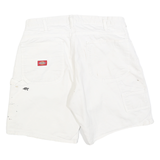 DICKIES Womens Shorts White Casual Classic L W34 Workwear Utility Cotton Blend
