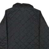 BARBOUR Girls Black Quilted Jacket XL Polyester Blend Button Closure Classic Fit