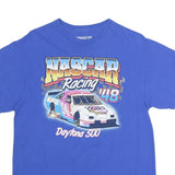 NASCAR Mens Blue Racing Graphic T-Shirt M Short Sleeve Crew Neck Daytona 500