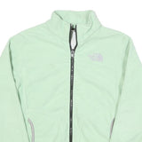 THE NORTH FACE Womens Mint Green Fleece Jacket S Polyester Blend Zip Casual