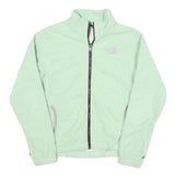 THE NORTH FACE Womens Mint Green Fleece Jacket S Polyester Blend Zip Casual