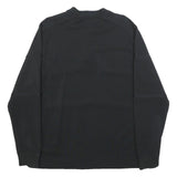 NIKE Mens Black Cotton Blend Crew Neck Sweatshirt L Casual Pullover Long Sleeve