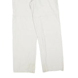 K-WAY Womens White Regular Fit Straight Leg Trousers W34 L32 Zip Polyester Blend