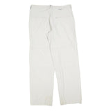 K-WAY Womens White Regular Fit Straight Leg Trousers W34 L32 Zip Polyester Blend