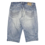 BAURHAUS Mens Denim Blue Cargo Shorts 2XL W36 Casual Cotton Blend