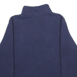 CHAMPION Womens Navy Blue Wolf Pack 1/4 Zip Sweatshirt M Cotton Blend Casual