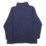 CHAMPION Womens Navy Blue Wolf Pack 1/4 Zip Sweatshirt M Cotton Blend Casual