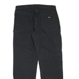 DICKIES Mens Regular Black Cotton Blend Trousers W34 L32 Workwear Straight Zip