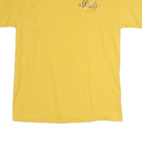 CHAMPION Mens Yellow Graphic T-Shirt M Short Sleeve Crew Neck Cotton Casual