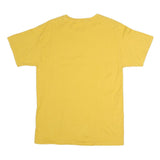 CHAMPION Mens Yellow Graphic T-Shirt M Short Sleeve Crew Neck Cotton Casual