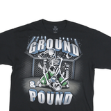 LIQUID BLUE Mens Black Ground & Pound Graphic T-Shirt XL Short Sleeve Crew Neck