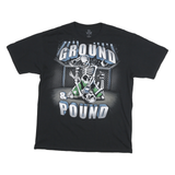 LIQUID BLUE Mens Black Ground & Pound Graphic T-Shirt XL Short Sleeve Crew Neck
