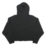 KARL KANI Womens Black & White Grey Signature Hoodie XS Streetwear Cropped