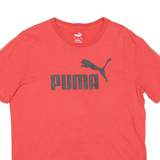 PUMA Mens Red Graphic T-Shirt L Short Sleeve Crew Neck Cotton Blend Logo