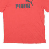 PUMA Mens Red Graphic T-Shirt L Short Sleeve Crew Neck Cotton Blend Logo