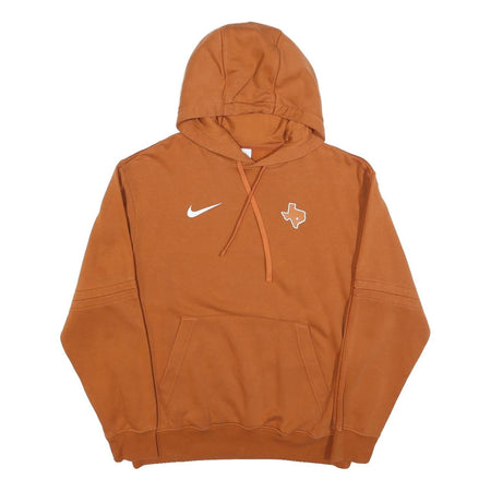 NIKE Mens Brown Texas Hoodie M Cotton Blend Pullover Hooded Sweatshirt