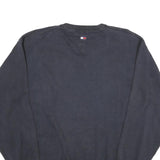 TOMMY HILFIGER Mens Navy Plain Cotton Crew Neck Basic Knit Jumper L Comfort