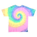 YAZBEK Mens Multicolour Tie Dye Graphic T-Shirt L Short Sleeve Crew Neck Cancun