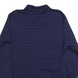 POLO RALPH LAUREN Mens Blue Striped Long Sleeve Polo Shirt M Cotton Blend