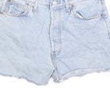 LEVI'S Womens Denim Blue Cut-Off Shorts M W30 Casual Cotton Blend 501