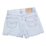 LEVI'S Womens Denim Blue Cut-Off Shorts M W30 Casual Cotton Blend 501