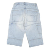 Womens Light Blue Denim Casual Shorts M W32 Cotton Blend Relaxed Fit