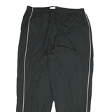 REEBOK Mens Joggers Black Slim Tapered L W34 L30 Sports Logo Track Pants