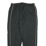 REEBOK Mens Joggers Black Slim Tapered L W34 L30 Sports Logo Track Pants