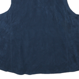 WOOLRICH Womens Blue Sleeveless Jacket XL Polyester Blend Zip Front Plain