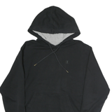 CHAMPION Mens Black ¼ Zip Hoodie S Cotton Casual Sweatshirt