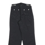 SUPER EU Womens Black Straight Leg Trousers W28 L28 Polyester Blend Woven Zip