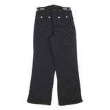 SUPER EU Womens Black Straight Leg Trousers W28 L28 Polyester Blend Woven Zip