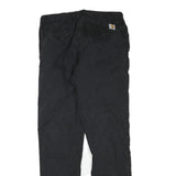 CARHARTT Mens Cotton Blend Black Regular Straight Trousers W31 L32 Workwear